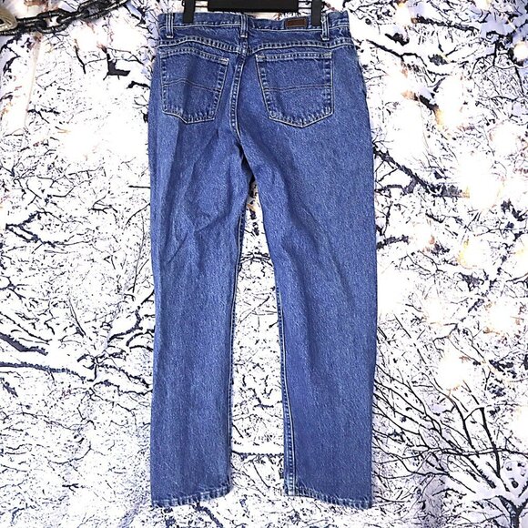 MED WASH JEANS 10P Riders by Lee Relaxed Classic Basic Casual Neutral Denim Y2K - Picture 8 of 10